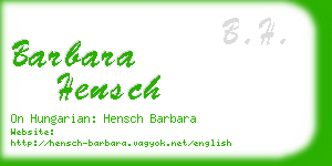 barbara hensch business card